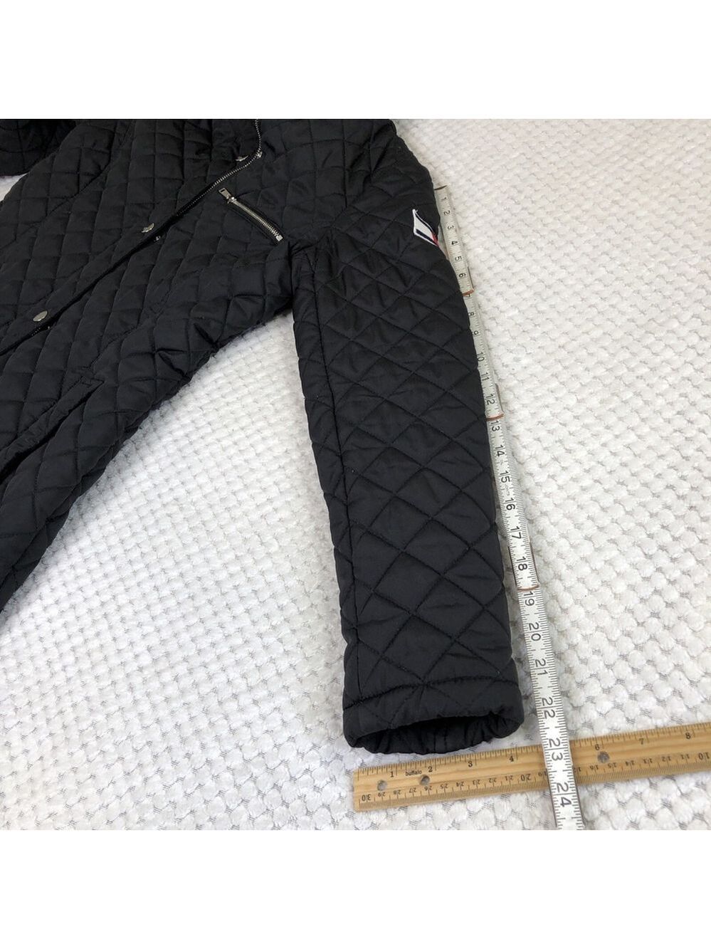 Size XS Tommy Hilfiger Women’s Quilted Puffer Jacket Lined Removable Hood CN - Picture 14 of 16